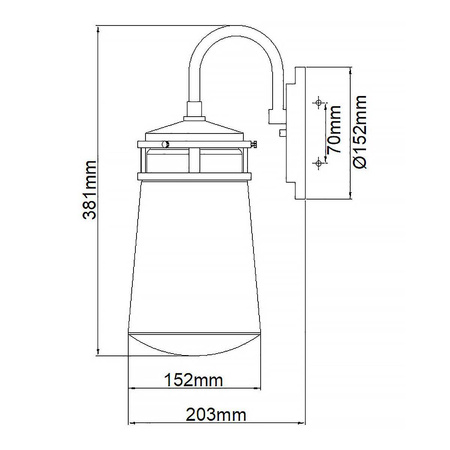 Kinkiet zewnętrzny Lyndon (KL-LYNDON2-M-AZ) - Elstead Lighting
