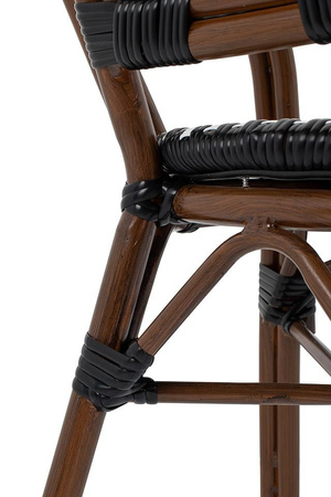 Krzesło ogrodowe CAFE PARIS ARM brązowe   rattan (KH1501100174) - King Home