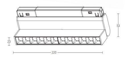 GRILLE LAMP 12W 3000K  BLACK DIMMABLE (20290 Zambelis) - Zambelis