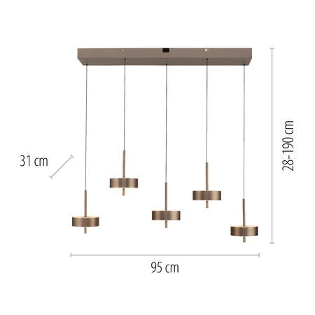 Lampa sterowana Smart Q-ROTATE CIEMNOMETALOWO-BRĄZOWY (2249-34) - Paul Neuhaus