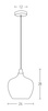 PENDANT LIGHT GLASS 1XE27 MAX 40W (19175 Zambelis) - Zambelis