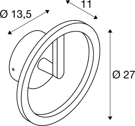 Kinkiet zewnętrzny Q-RING PHASE, IP65, czarna (1007918) - SLV