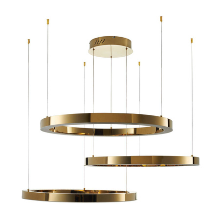 Lampa wisząca CIRCLE 80+80+80 LED złoty połysk na 1 podsufitce (DN924-80+80+80 gold) - Step into Design