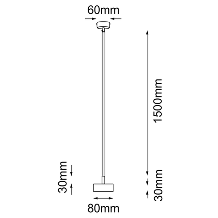 Lampa wisząca no. mini - Biała (80 mm)   (5164) - Shilo