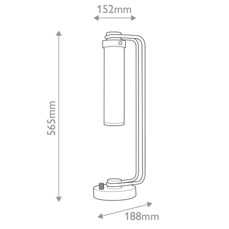 Lampa stołowa Wynwood - 1 źródło światła - Miejski brąz (QN-WYNWOOD-TL-UBZ) - Quintiesse