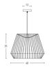 PENDANT LAMP E27 MAX 40W PAPER ROPE (20237 Zambelis) - Zambelis