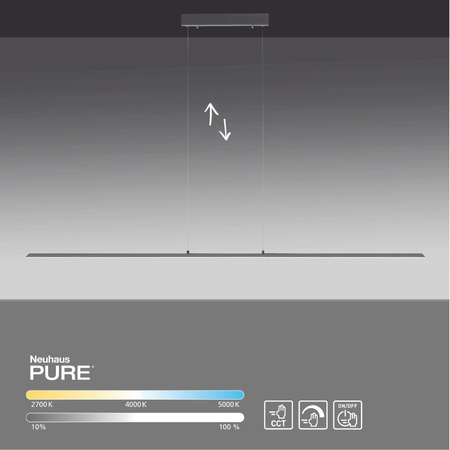 PURE-LITE LAMPA WISZĄCA ANTRACYT (8377-13) - Paul Neuhaus