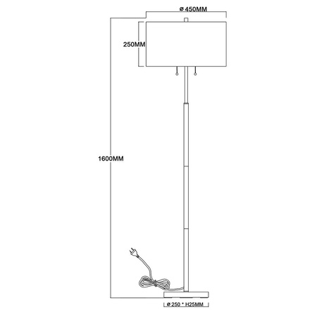 Lampa stojąca Fogo 2xE27 biała  (LP-0304/2F WH) - Light Prestige