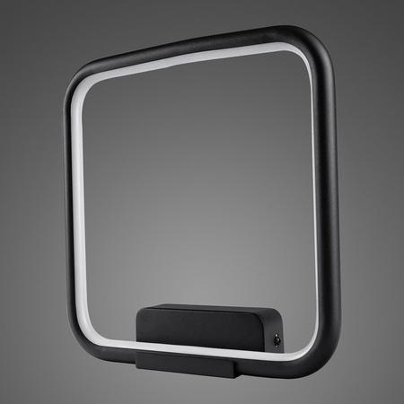 Kinkiet Ledowe Kwadraty No.1 3k czarny (LA079/W_in_3k_black) - ALTAVOLA DESIGN