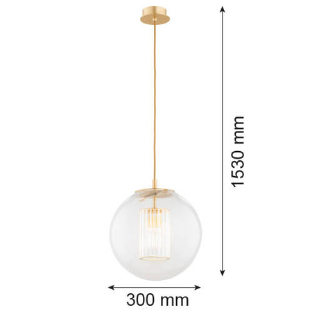 Elegancka okrągła lampa wisząca HAMPTON (8626) - Argon