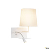 SOMNILA FLEX, lampa ścienna natynkowa LED indoor, 3000K, kolor biały, wersja prawa, ze złączem USB (1003460) - SLV