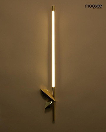 Minimalistyczny złoty kinkiet ESPADA złota (MSE1501100573) - Moosee