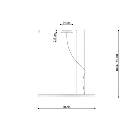 Lampa wisząca RIO 78 złoty LED 3000K (TH.174) - Thoro Lighting