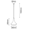 Lampa wisząca Mahaka 1 - Czarna (260 mm)   (5172) - Shilo