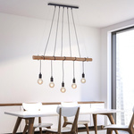 DAMIAN LAMPA WISZĄCA DREWNO/CZARNY (15515-18) - Paul Neuhaus