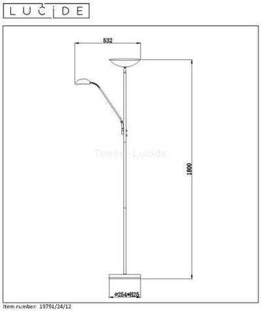 ZENITH LED lampa podłogowa chrom 19791/24/12 Lucide