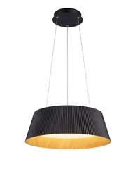 Lampa wisząca z efektownym kloszem FRILL LED czarna 45 cm (ST-DL6487-BK) - Step into Design