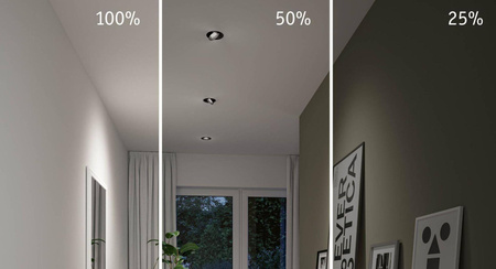 Zestaw opraw do wbudowania ANMUS LED DIM 3X5W 700lm 105mm 2700K-6500K IP20 230V czarny / aluminium (PL92258) - PAULMANN