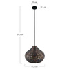 Lampa wisząca z metalu 41.5x41.5x129.5cm (102746) - DIJK