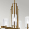Lampa wisząca Kimrose - 10 źródeł światła - Szczotkowany naturalny mosiądz (QN-KIMROSE10-BNB) - Quintiesse