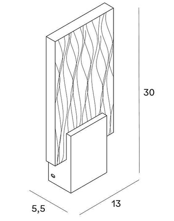 MAXLIGHT W0360 KINKIET VETRO BRUSHED GOLD
