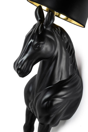 Lampa podłogowa KOŃ HORSE STAND M czarna - włókno szklane (JB001L) - King Home