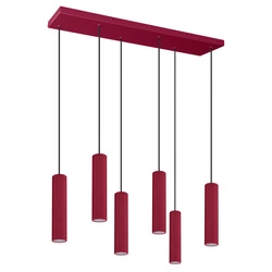 Lampa wisząca ze ściemniaczem Push Dimm/DALI2 IVAR 6L burgund LED 3000K (TH.609) - Thoro Lighting