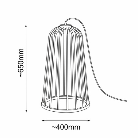 Lampa stojąca ogrodowa no. moon I - Czarna (650 mm)   (9419) - Shilo