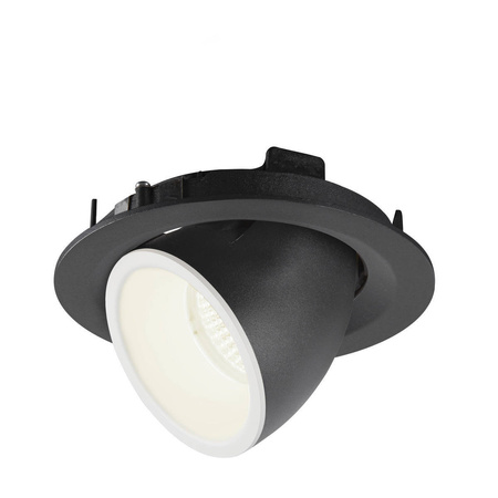 NUMINOS® GIMBLE M, oprawa sufitowa wpuszczana czarna/biała 3000 K 40° (1005943) - SLV