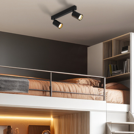 Reflektory na listwie AMIS BLACK  LAMPA SUFITOWA 2 (10633) - TK Lighting