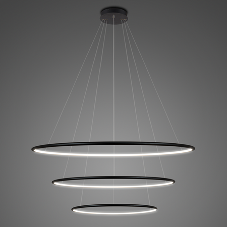 Lampa wisząca Ledowe Okręgi No.3 80cm in 4k czarna AltavolaDesign (LA075/P_80_in_4k_black) - ALTAVOLA DESIGN