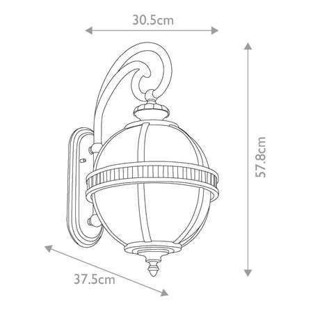 Kinkiet zewnętrzny Halleron (KL-HALLERON-2M-BU) - Elstead Lighting