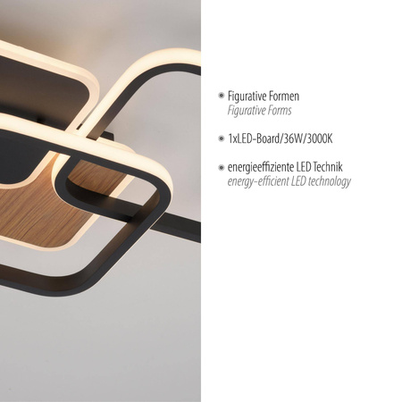 LAMPA SUFITOWA SEVENT WOODEN DECOR (14117-78) - Paul Neuhaus