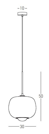 PENDANT LIGHT G9 SMOKE GLASS - GOLD MATT (22058 Zambelis) - Zambelis
