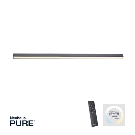 PURE LINES LAMPA SUFITOWA ANTRACYT (6021-13) - Paul Neuhaus