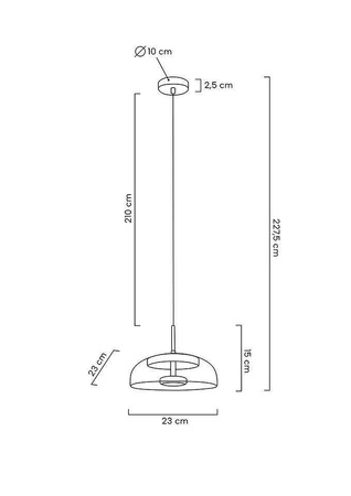 MOOSEE lampa wisząca EDEN złota (MSE010100147) - Moosee