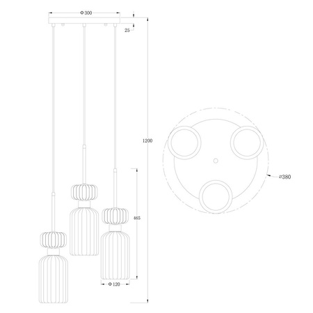 Dekoracyjna lampa z kolorowymi kloszami MOLLY 3xE14 (ML1825) - Milagro