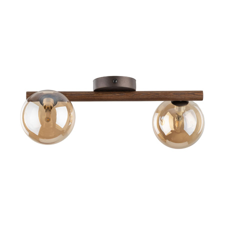 ESTERA WOOD ORZECH BURSZTYN KINKIET 2XG9 (11092) - TK Lighting