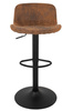 Krzesło barowe STOR PU regulowane  brązowe (KH010100942) - King Home