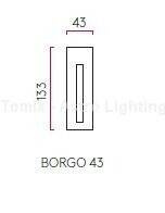 Wpust ścienny Borgo 43 stal nierdzewna 3000K (7480 Astro Lighting)