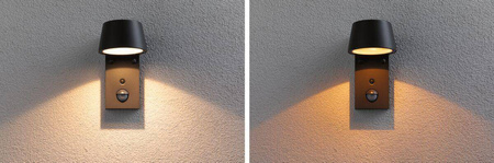 Oprawa elewacyjna CAPEA LED 6W 450lm 2200-3000K czujnik ruchu+zmierzchu IP44 230V antracyt aluminium (PL94714) - PAULMANN