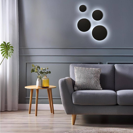 Kinkiet ze zmienną barwą Disk 18W 3CCT IP65 Czarny (ML1288) - Milagro