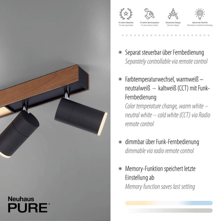 Lampa sufitowa CEILING LIGHT, NATURAL WOOD (6121-79) - Paul Neuhaus