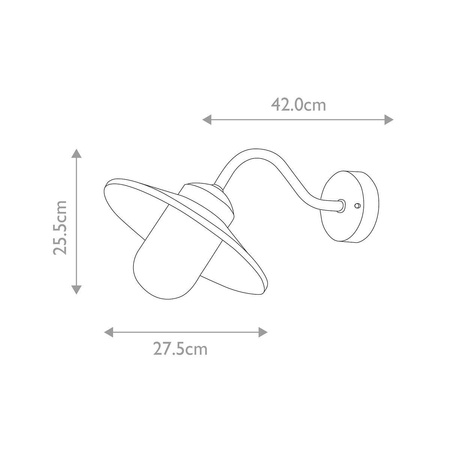 Kinkiet zewnętrzny z czujnikiem ruchu  Klampenborg (KLAMPENBORG-PIR-SIL) - Elstead Lighting