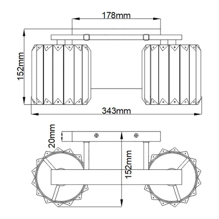 Kinkiet Divine (QZ-DIVINE2-PC-BATH) - Elstead Lighting