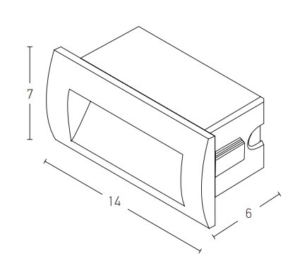 OUTDOOR WALL STEP LIGHT LED 3W GRAPHITE (E247-G Zambelis) - Zambelis