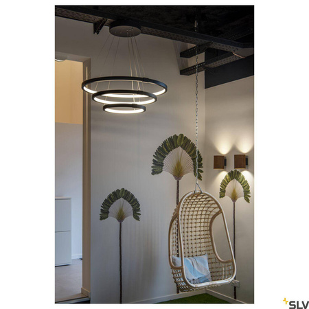 ONE TRIPLE DALI, wewnętrzna oprawa wisząca LED, czarna, 3000 K/4000 K (1002913) - SLV