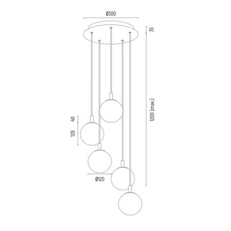 Lampa wisząca ARUBA (2182-ARG) - Argon