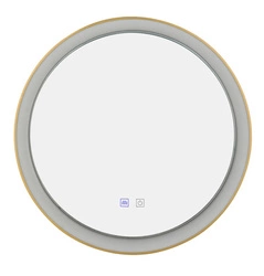 Podświetlane i podgrzewane  lustro SERGIO MIRROR 80 HEATED CCT SWITCH Złoty (AZ5822) - Azzardo