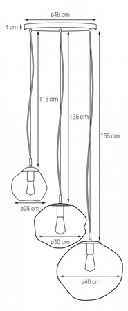 Lampa wisząca AVIA 3 (10424308) KASPA